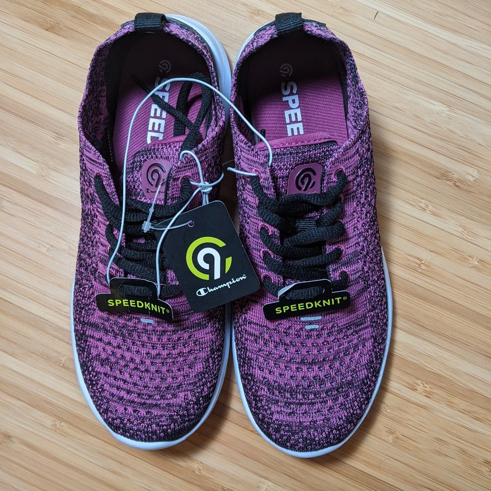 Champion C9 running shoes size 6.5 - black white & pink - brand NEW with tags!